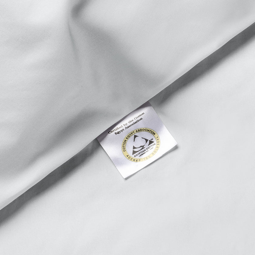 Duvet Cover Set Egyptian Cotton Percale 400 TC | Silver Grey