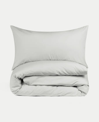 Duvet Cover Set & Fitted Sheet Percale | Silver Grey Duvet Cover Set & Fitted Sheet Percale | Silver Grey