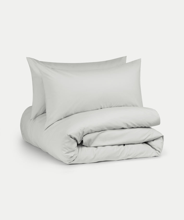 Duvet Cover Set 400TC Percale Egyptian Cotton | Silver Grey
