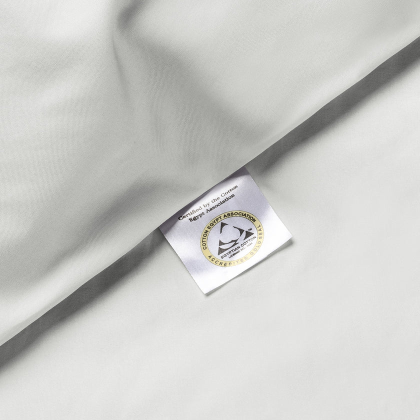 Set of 2 Pillowcases Egyptian Cotton Percale 400TC | Silver Grey