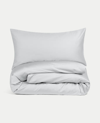 Duvet Cover Set Egyptian Cotton Sateen 400 TC | Silver Grey Duvet Cover Set Egyptian Cotton Sateen 400 TC | Silver Grey