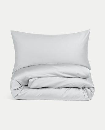 Kids Duvet Cover Egyptian Cotton Percale 400TC Silver Grey - Petit Hôtel Kids Duvet Cover Egyptian Cotton Percale 400TC Silver Grey - Petit Hôtel