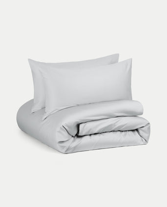 Duvet Cover Set Egyptian Cotton Sateen 400 TC | Silver Grey Duvet Cover Set Egyptian Cotton Sateen 400 TC | Silver Grey