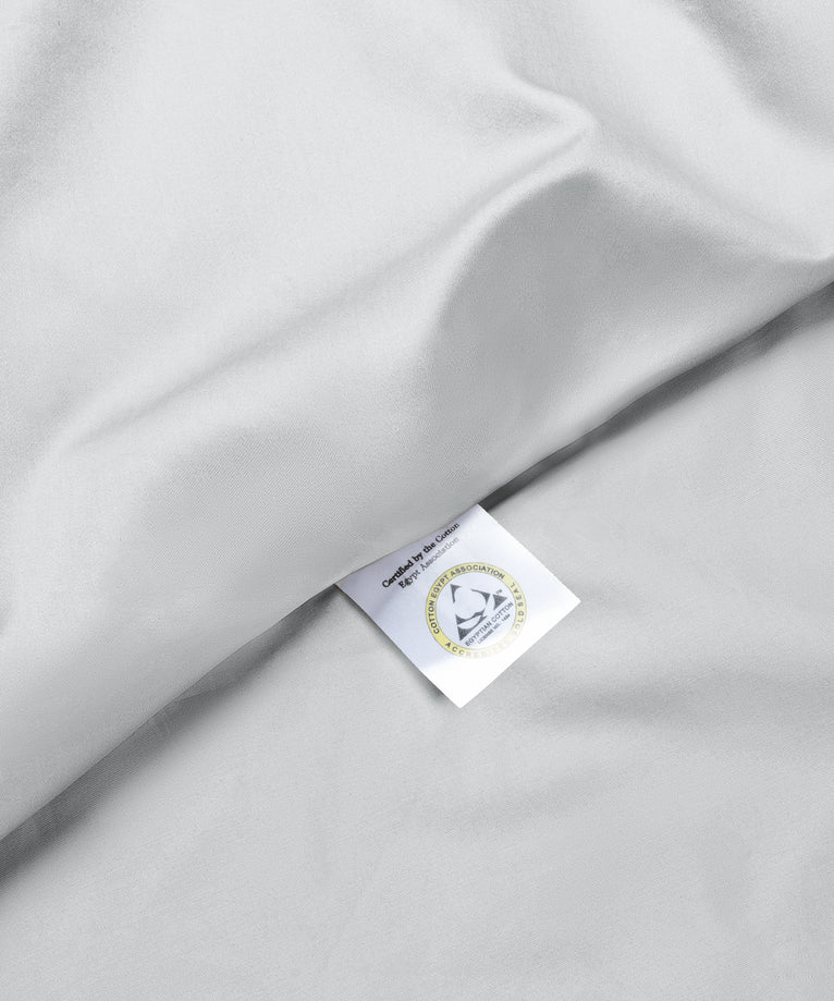 Duvet Cover Set Egyptian Cotton Sateen 400 TC | Silver Grey