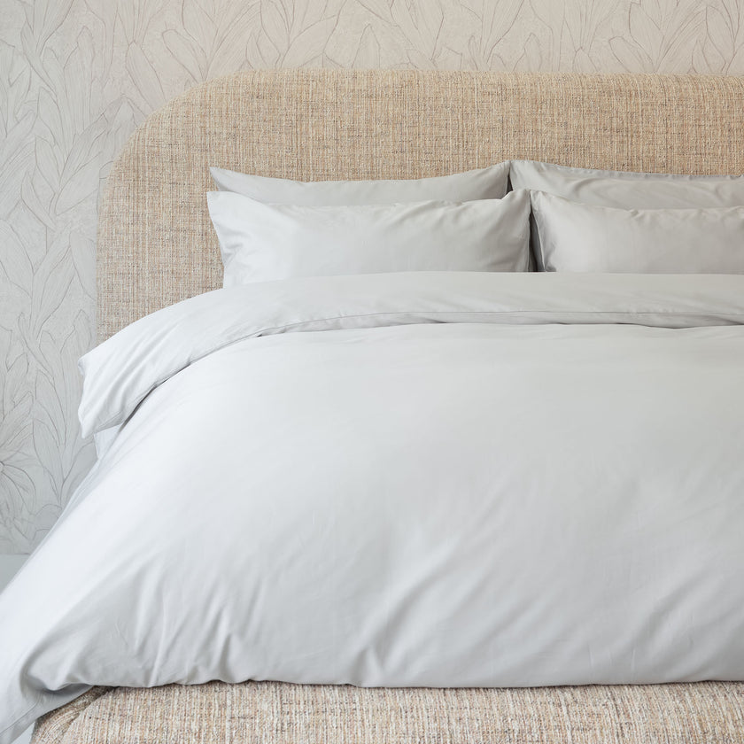 Duvet Cover Set Egyptian Cotton Sateen 400 TC | Silver Grey