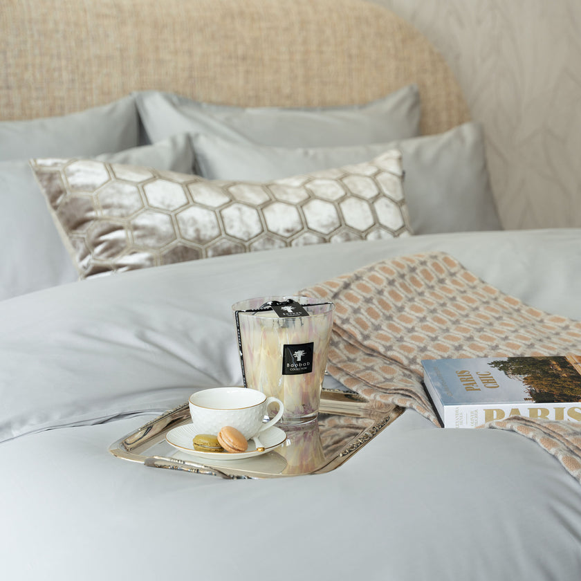 Duvet Cover Set Egyptian Cotton Sateen 400 TC | Silver Grey
