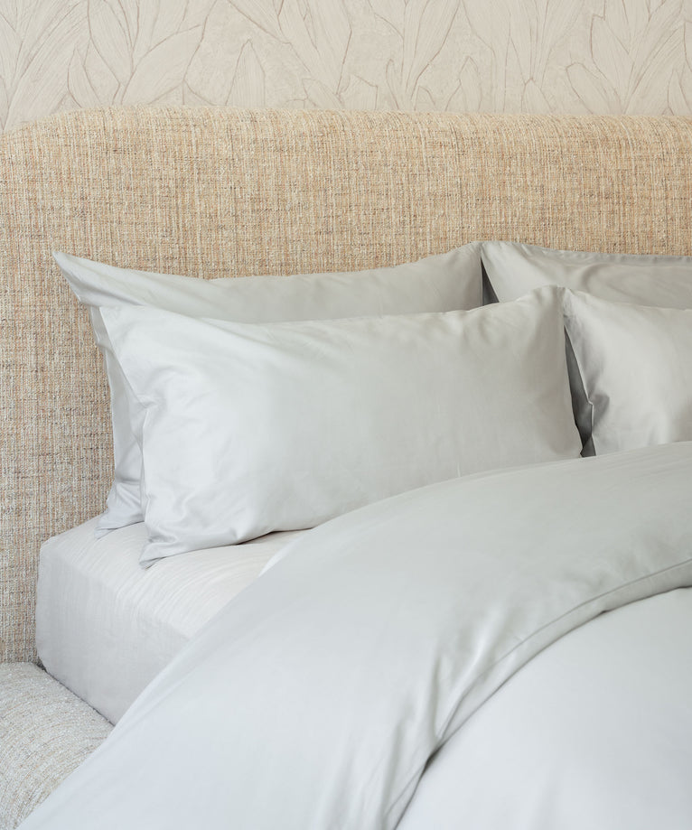 Duvet Cover Set Egyptian Cotton Sateen 400 TC | Silver Grey