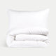 Duvet Cover Set & Fitted Sheet Washed Linen | White