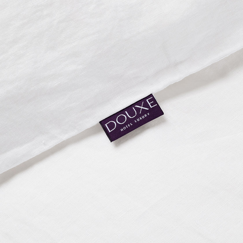 Fitted Sheet 100% Washed Linen | White