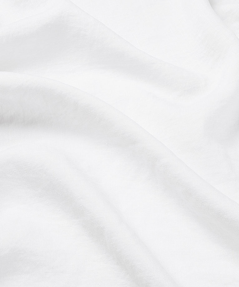 Duvet Cover Set & Fitted Sheet Washed Linen | White