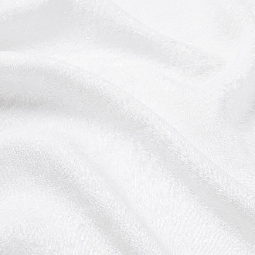 Duvet Cover Set & Fitted Sheet Washed Linen | White