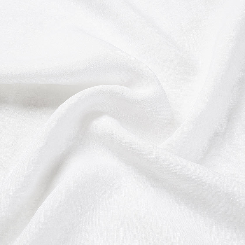 Fitted Sheet 100% Washed Linen | White