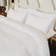 Okura Duvet Cover Set Egyptian Cotton 600TC Sateen | White