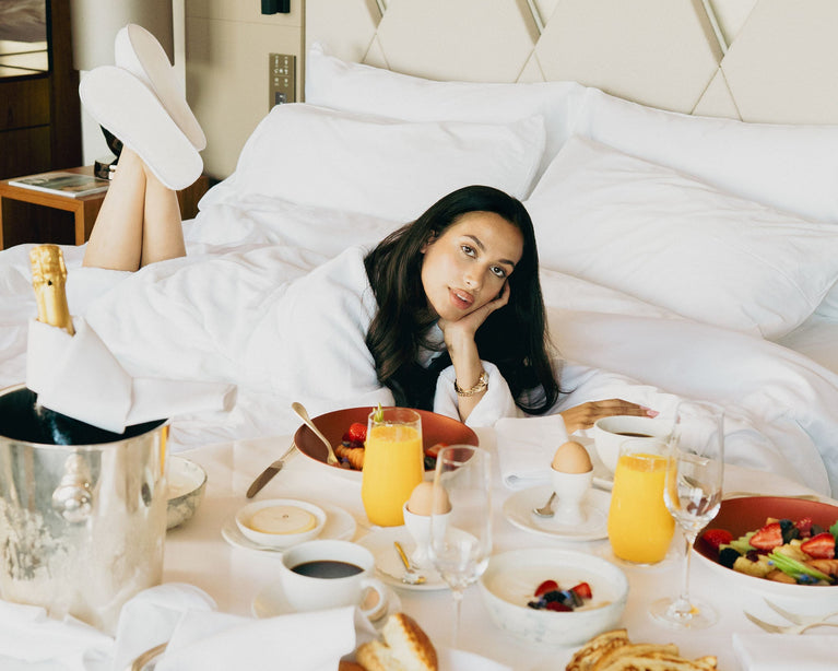 Okura Duvet Cover Set Egyptian Cotton 600TC Sateen | White