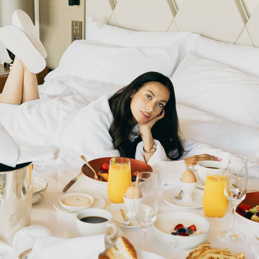 Okura Duvet Cover Set Egyptian Cotton 600TC Sateen | White