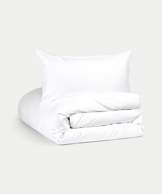 Pulitzer Duvet Cover Set - 400TC Sateen Egyptian Cotton | White Pulitzer Duvet Cover Set - 400TC Sateen Egyptian Cotton | White