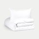 Pulitzer Duvet Cover Set - 400TC Sateen Egyptian Cotton | White