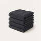 Guest towel zero-twist cotton 30x30 cm (4 pcs) | Anthracite