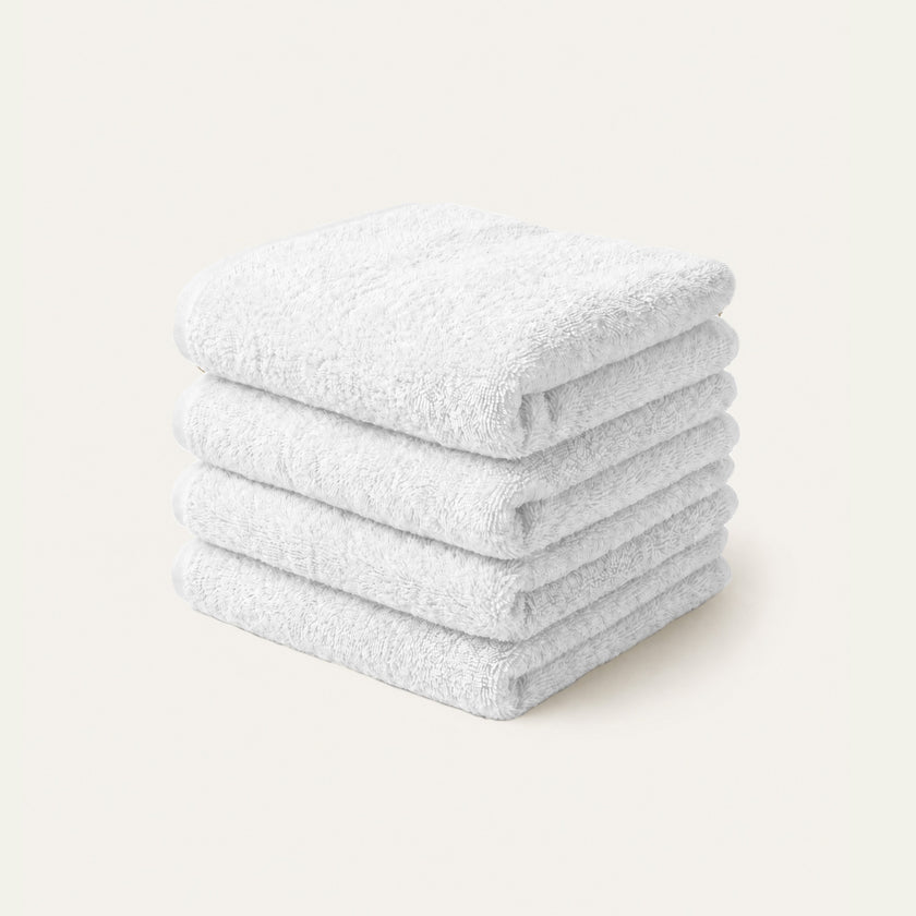 Guest towel zero-twist cotton 30x30 cm (4 pcs) | White