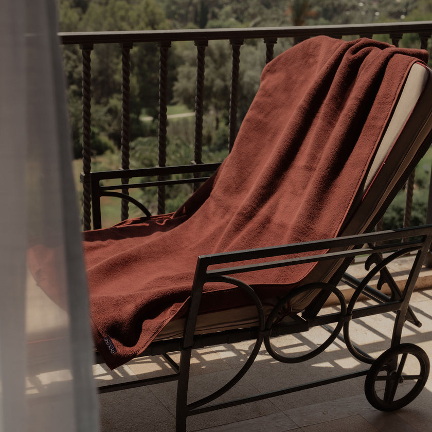 Towel zero-twist cotton 100x150 cm | Chestnut