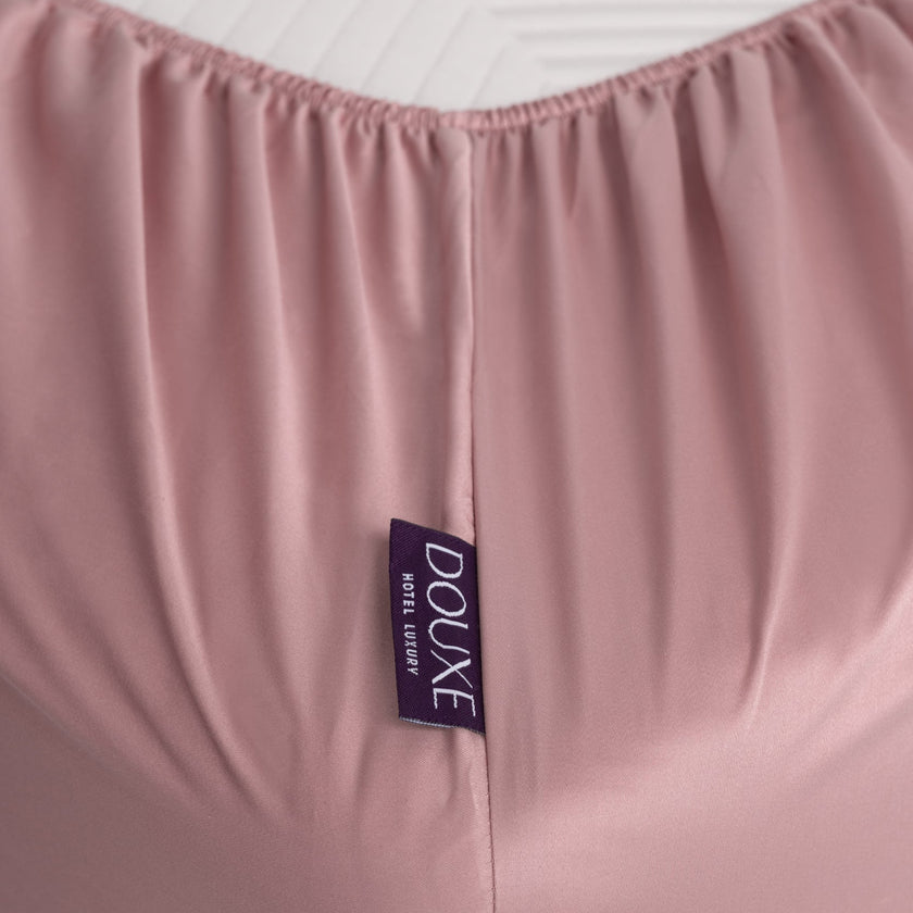 Kids Fitted Sheet Egyptian Cotton Sateen 400TC Blush Pink - Petit Hôtel