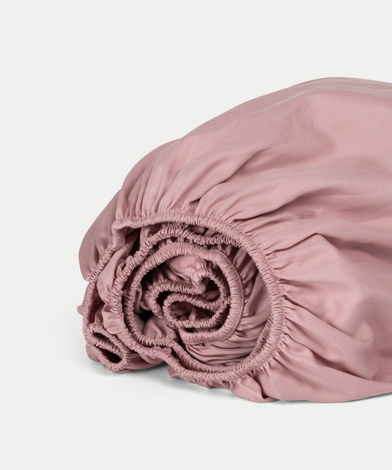 Fitted Sheet Egyptian Cotton Sateen 400TC | Blush Pink