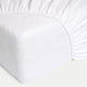 Fitted Sheet 100% Washed Linen | White