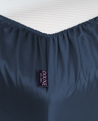 Fitted Sheet Egyptian Cotton Sateen 400TC | Harbour blue Fitted Sheet Egyptian Cotton Sateen 400TC | Harbour blue