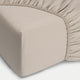 Kids Fitted Sheet Egyptian Cotton Percale 400TC Latte - Petit Hôtel