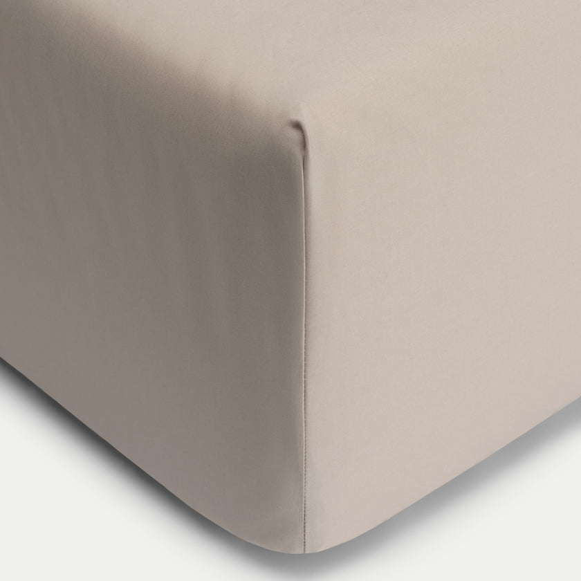 Hoeslaken Egyptisch katoen Percal 400TC | Latte