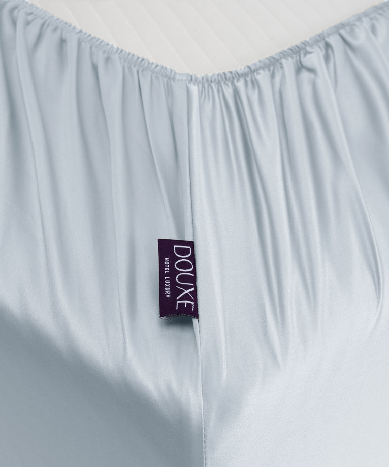 Fitted Sheet Egyptian Cotton Sateen 400TC | Pastel blue