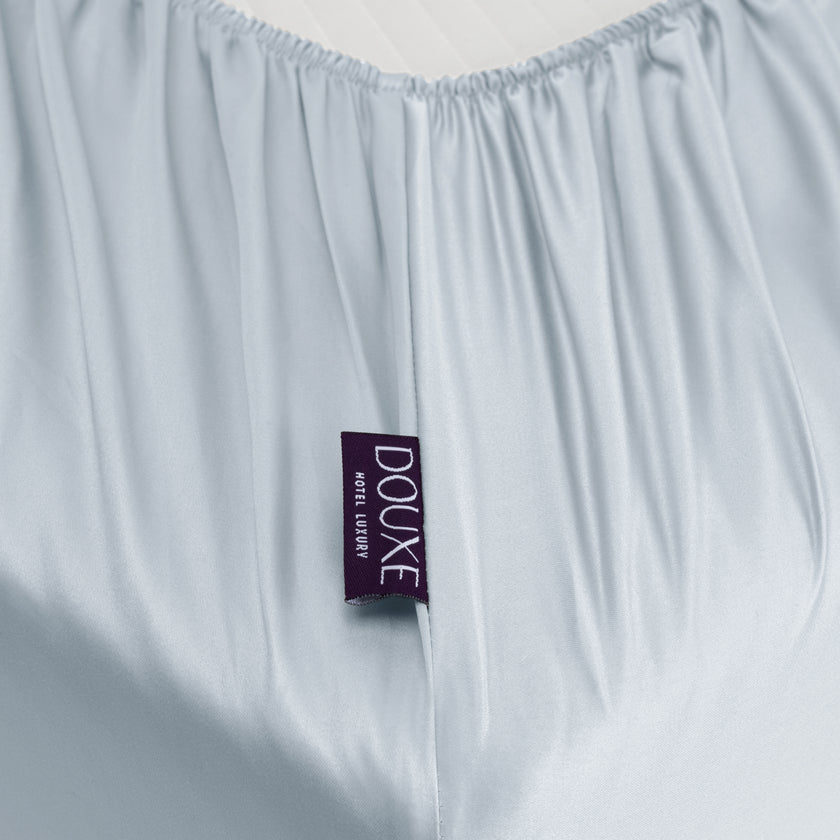 Fitted Sheet Egyptian Cotton Sateen 400TC | Pastel Blue