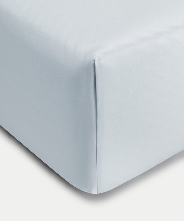 Fitted Sheet Egyptian Cotton Sateen 400TC | Pastel Blue