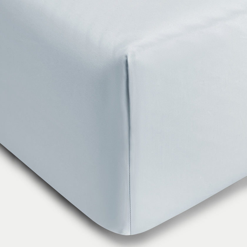 Fitted Sheet Egyptian Cotton Sateen 400TC | Pastel Blue