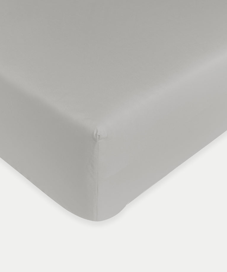 Duvet Cover Set & Fitted Sheet Percale | Silver Grey