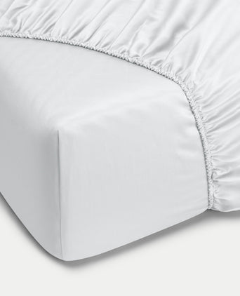 Fitted Sheet Egyptian Cotton Sateen 400TC | Silver Grey Fitted Sheet Egyptian Cotton Sateen 400TC | Silver Grey