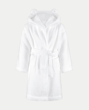 Bathrobe Kids zero-twist cotton | White Bathrobe Kids zero-twist cotton | White