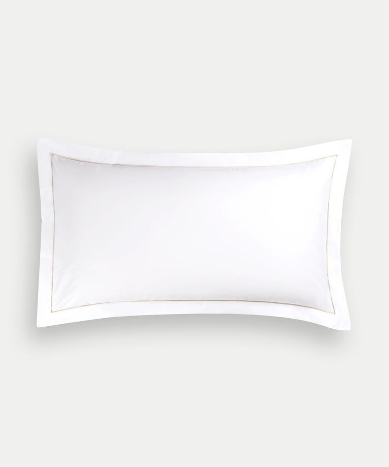 Set of 2 Pillowcases Egyptian Cotton Percale 400TC | Carmel White