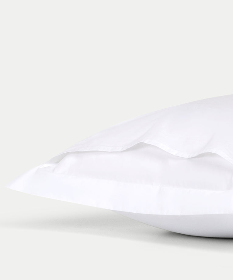 Conservatorium Pillowcase Egyptian Cotton Percale 400 TC | White