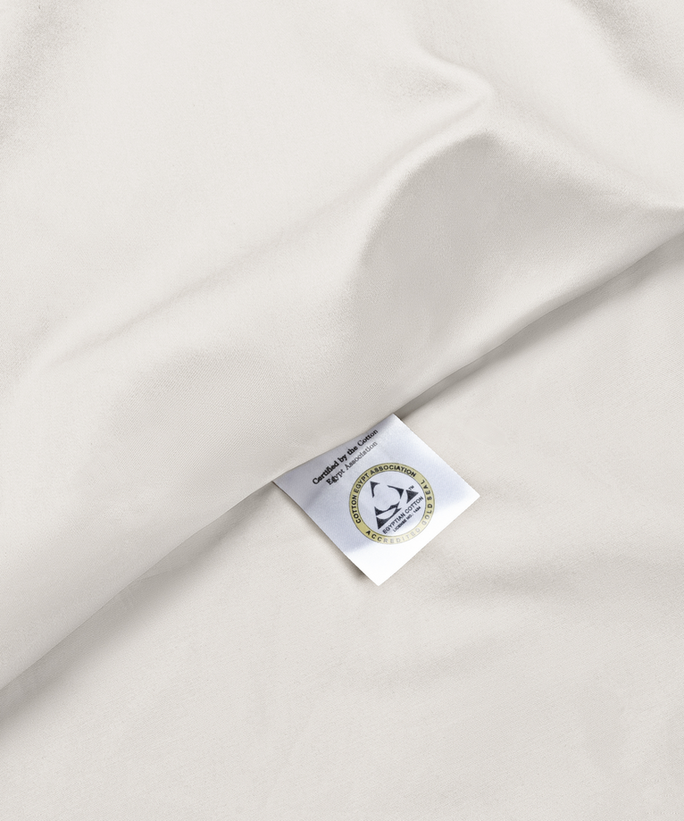 Set of 2 Pillowcases Egyptian Cotton Sateen 400TC | Cream