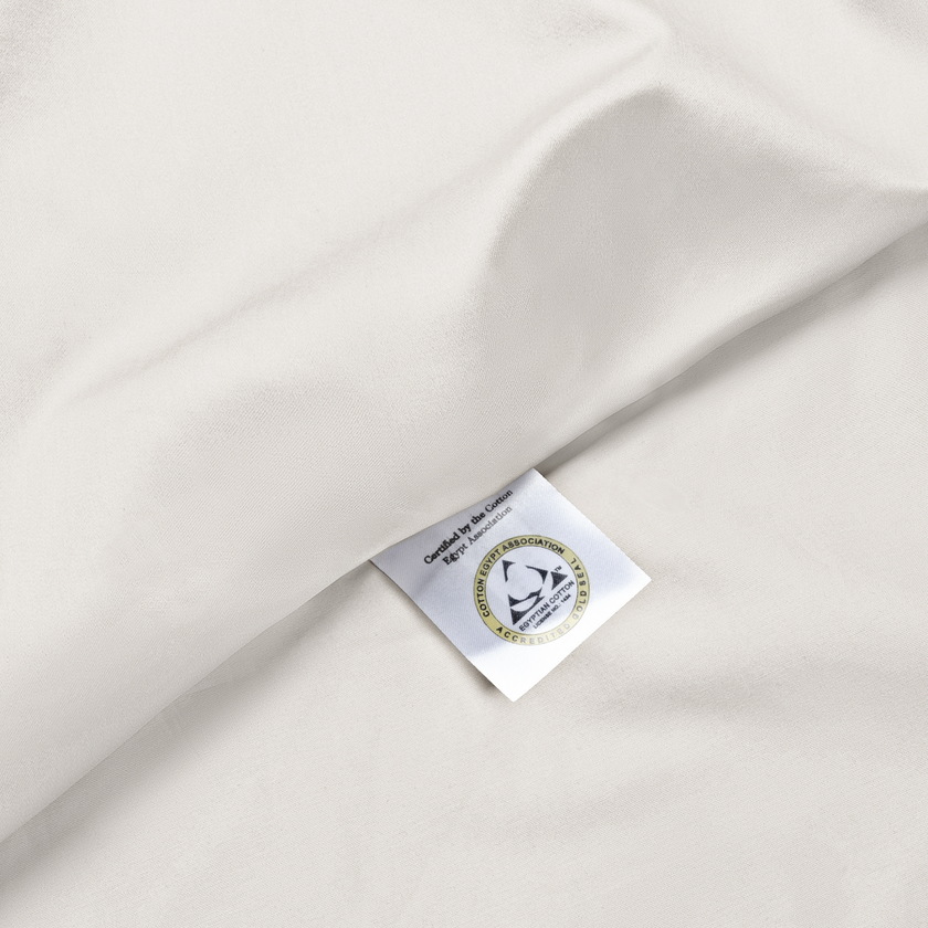 Set of 2 Pillowcases Egyptian Cotton Sateen 400TC | Cream