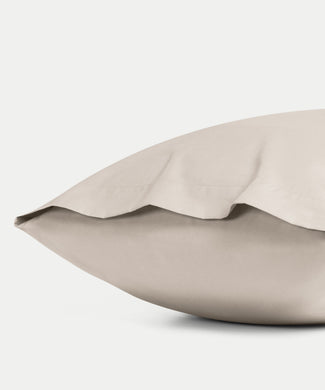 Set of 2 Pillowcases Egyptian Cotton Percale 400TC | Latte Set of 2 Pillowcases Egyptian Cotton Percale 400TC | Latte