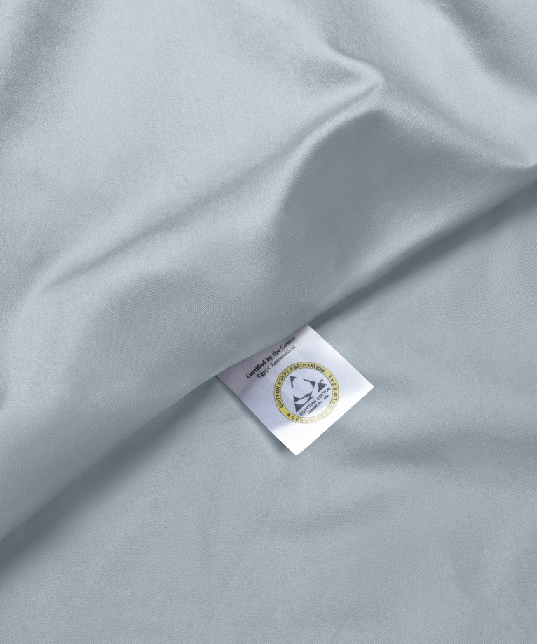 Pillowcase Egyptian Cotton Sateen 400 TC | Misty Blue