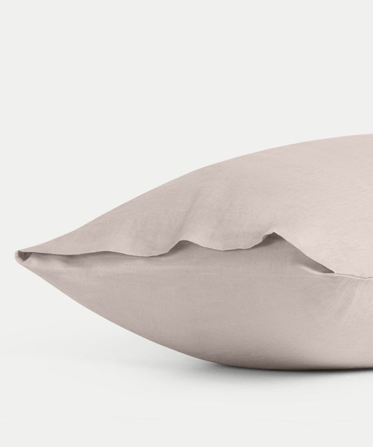 Set of 2 Pillowcases Washed Linen | Oat