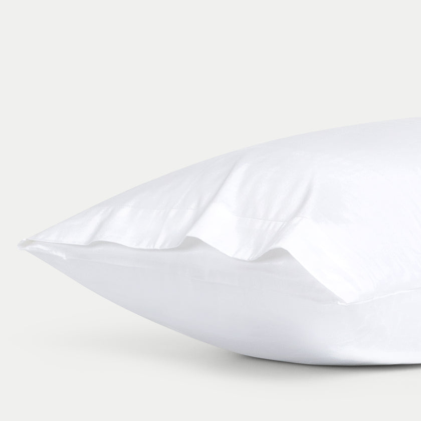Okura Pillowcase Egyptian Cotton 600TC Sateen | White