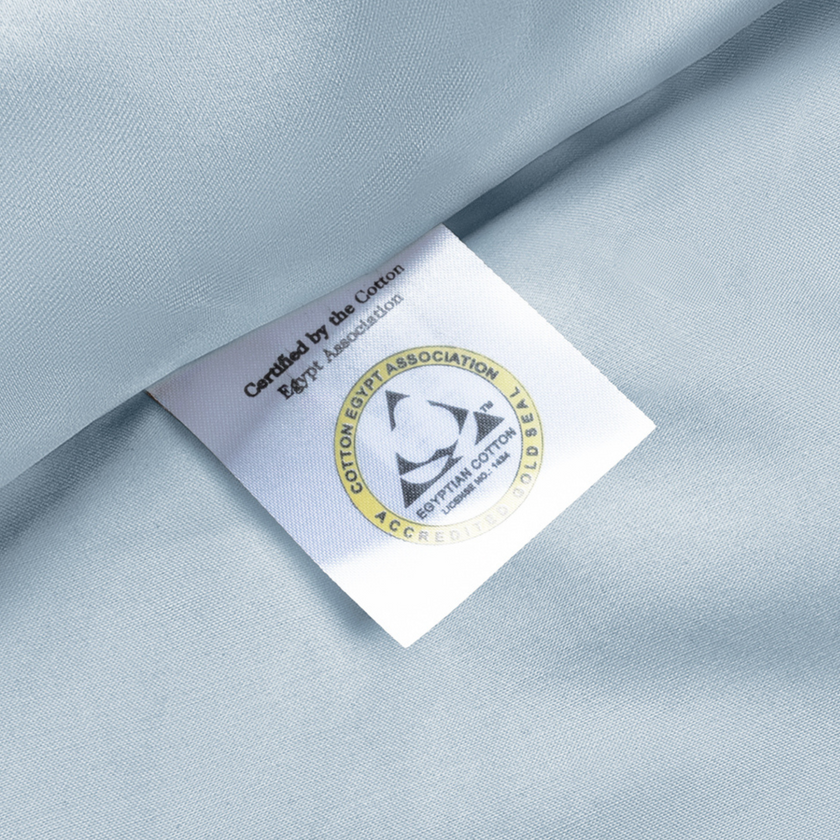 Set of 2 Pillowcases Egyptian Cotton Sateen 400TC | Pastel Blue