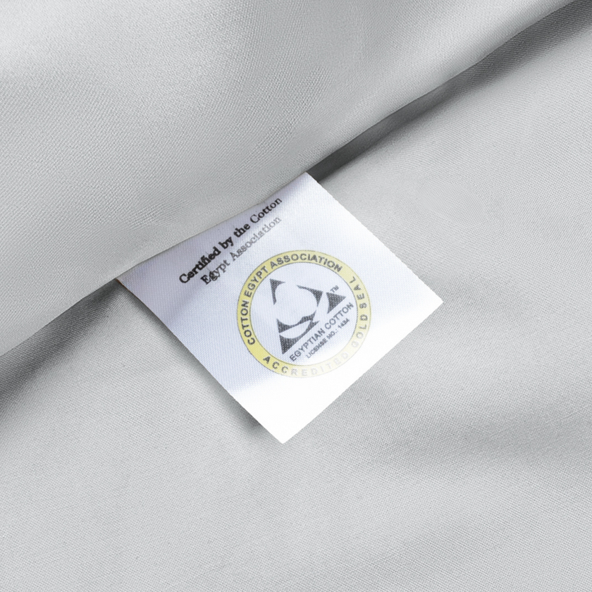 Set of 2 Pillowcases Egyptian Cotton Sateen 400TC | Silver Grey