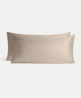 Set of 2 Pillowcases Egyptian Cotton Sateen 400TC | Champagne Set of 2 Pillowcases Egyptian Cotton Sateen 400TC | Champagne