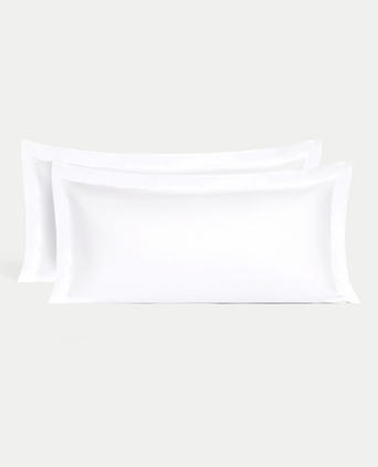 Set of 2 Conservatorium Pillowcases Egyptian Cotton Percale 400TC | White Set of 2 Conservatorium Pillowcases Egyptian Cotton Percale 400TC | White