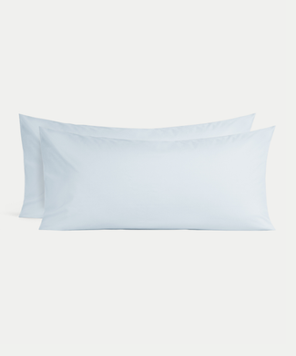 Set van 2 Kussenslopen Egyptisch katoen 400TC Percal | Pastel Blue Set van 2 Kussenslopen Egyptisch katoen 400TC Percal | Pastel Blue